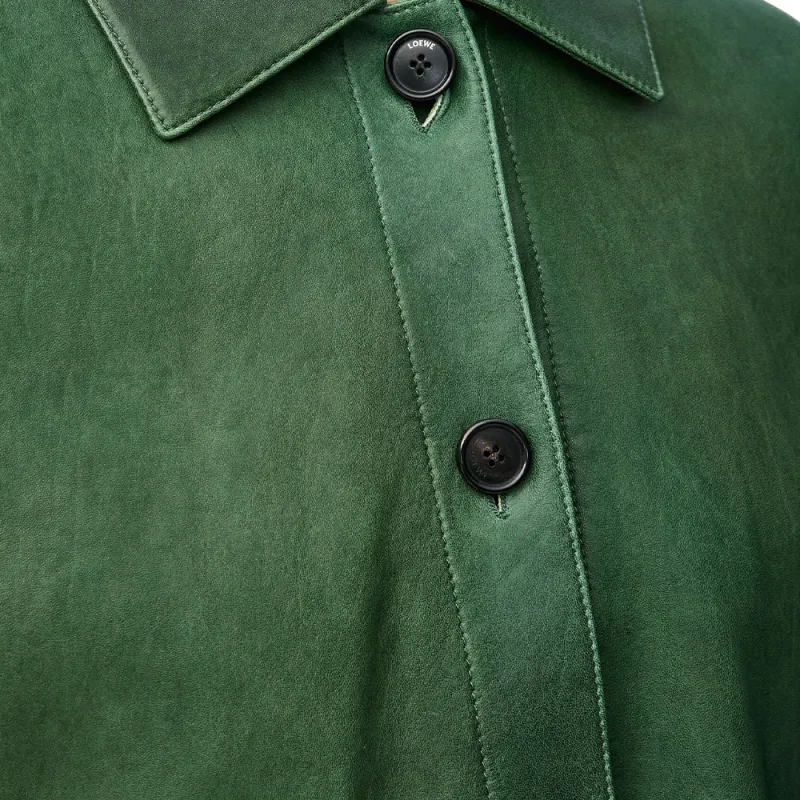 LOEWE Leather Jacket Women's Green-5