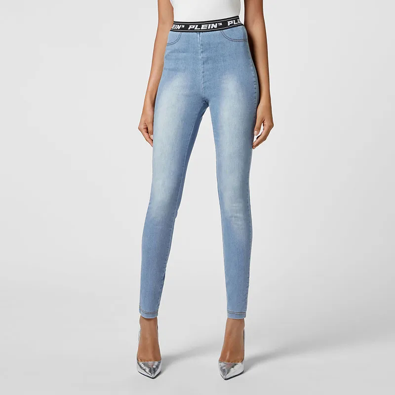 PHILIPP PLEIN Logo waistband Leggings-2