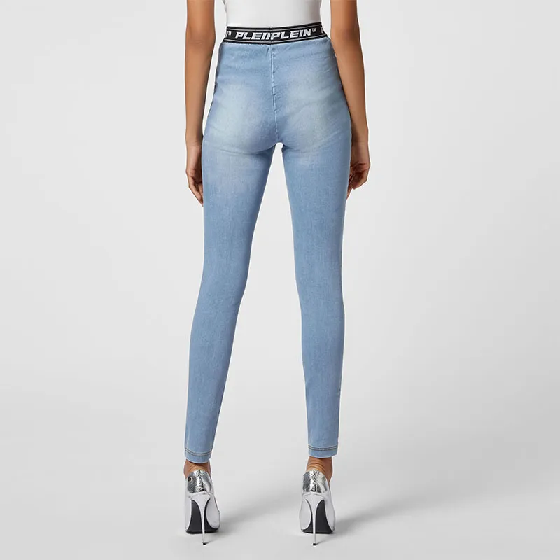 PHILIPP PLEIN Logo waistband Leggings-3