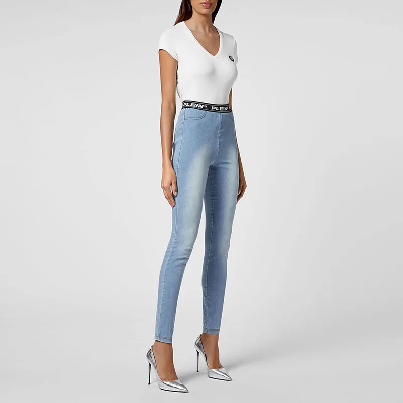PHILIPP PLEIN Logo waistband Leggings-1