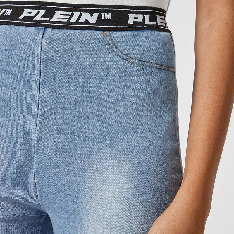 PHILIPP PLEIN Logo waistband Leggings-4