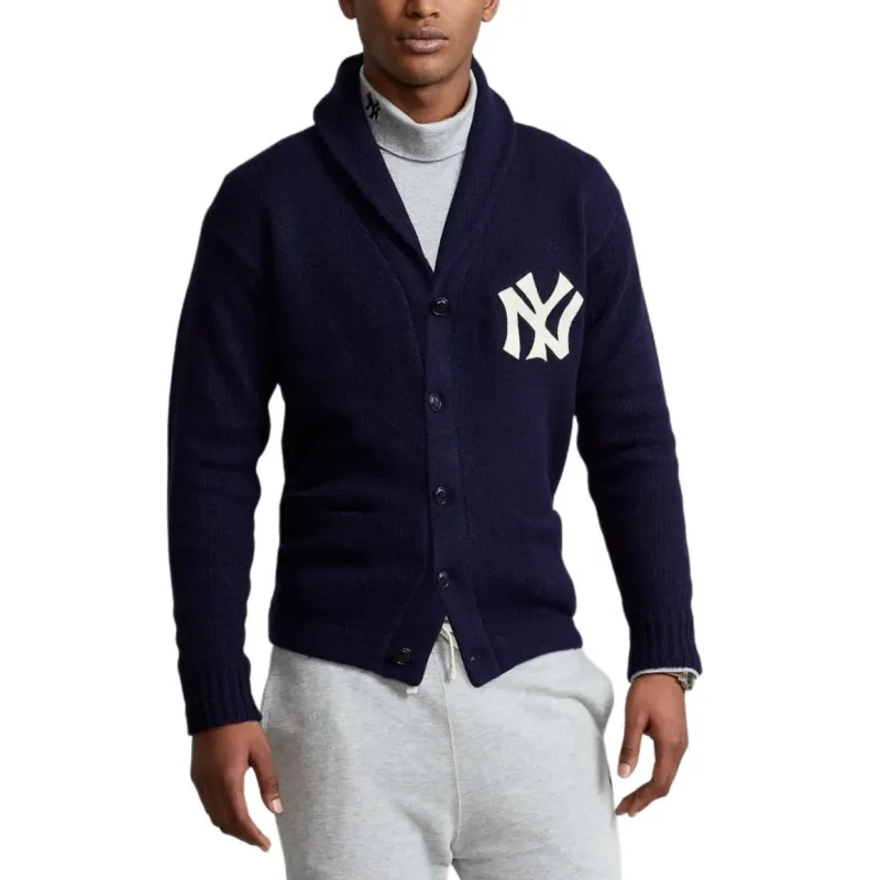 Polo Ralph Lauren x Yankees FW24 Sweater Men's Marine Blue-2