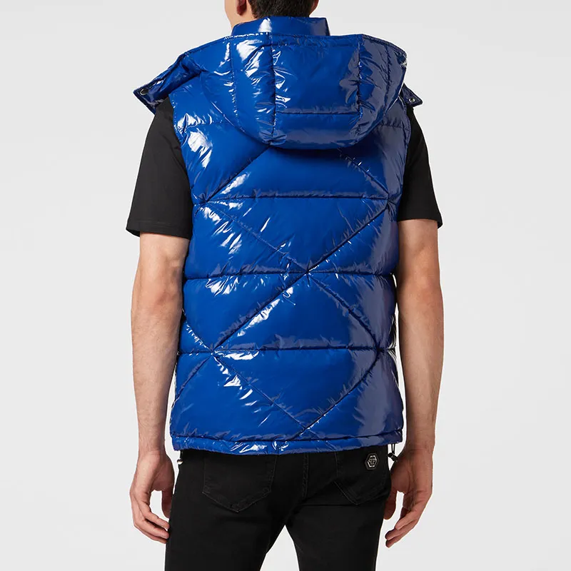 PHILIPP PLEIN Hexagon Logo plaque Padded Gilet-2