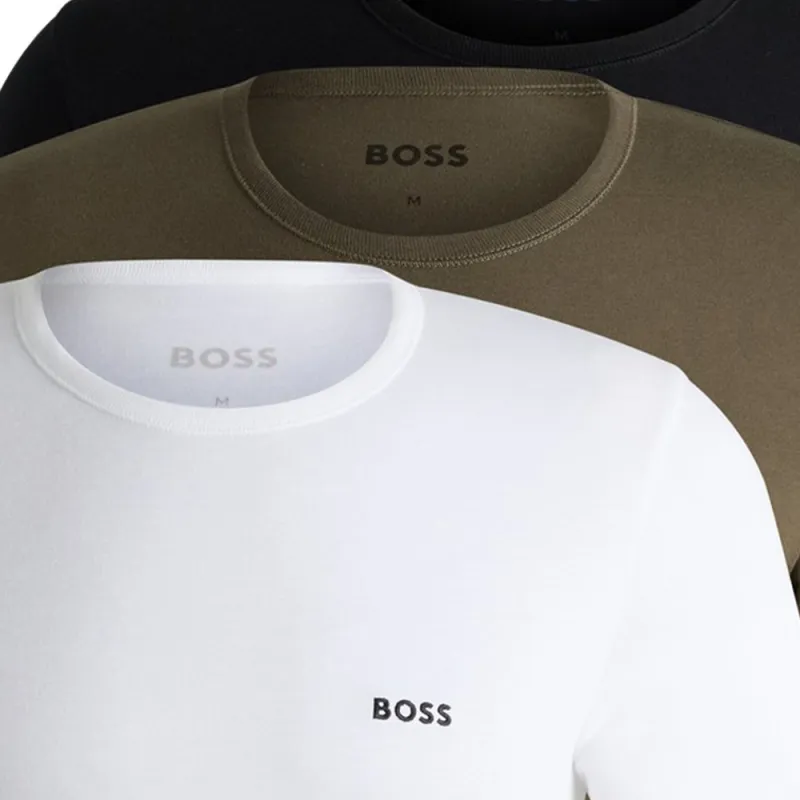 HUGO BOSS T Shirts Men 3 Pack White+Green+Black-5