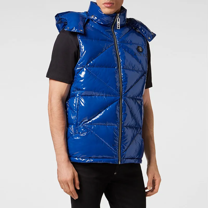 PHILIPP PLEIN Hexagon Logo plaque Padded Gilet-1