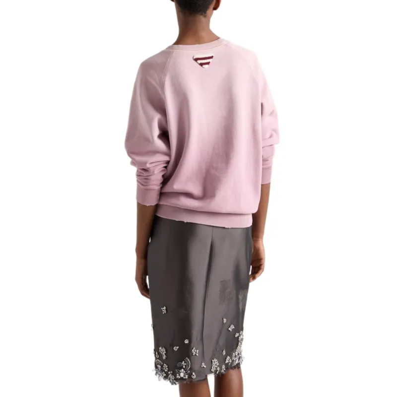 PRADA Logo Printed Crewneck Sweatshirt-1