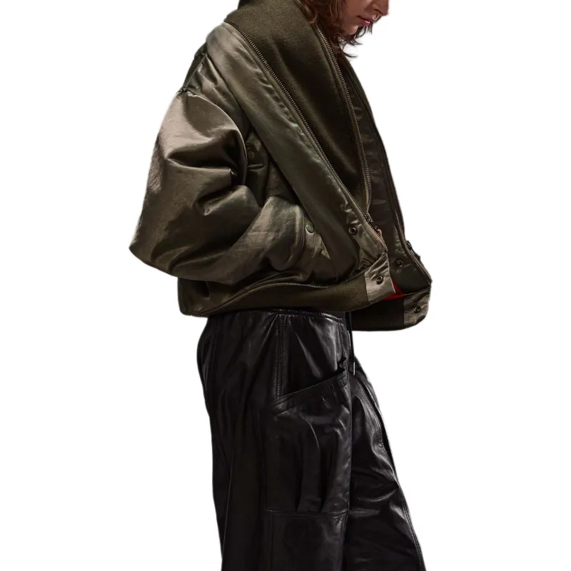 R13 Oversized Satin Bomber Jacket-4