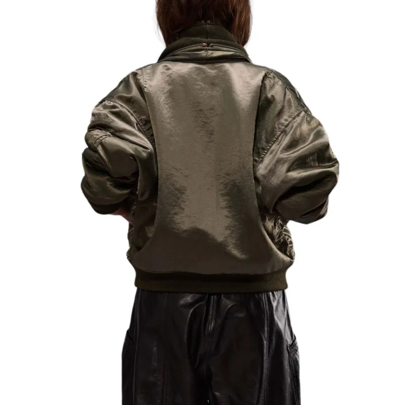 R13 Oversized Satin Bomber Jacket-3