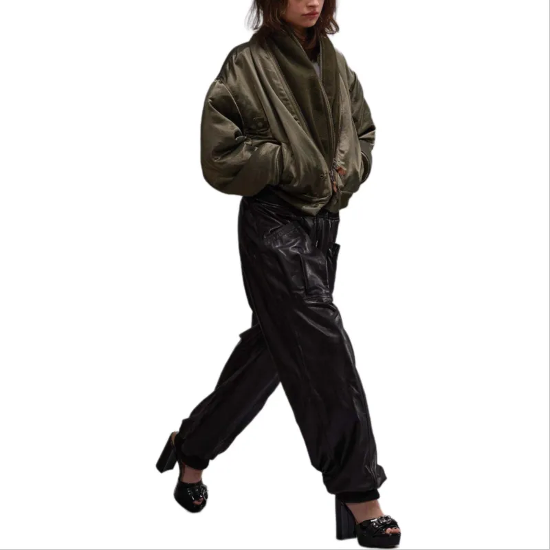 R13 Oversized Satin Bomber Jacket-1
