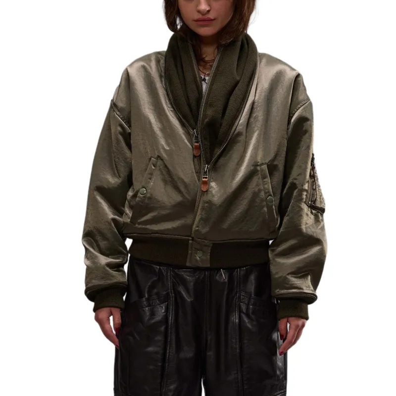 R13 Oversized Satin Bomber Jacket-2