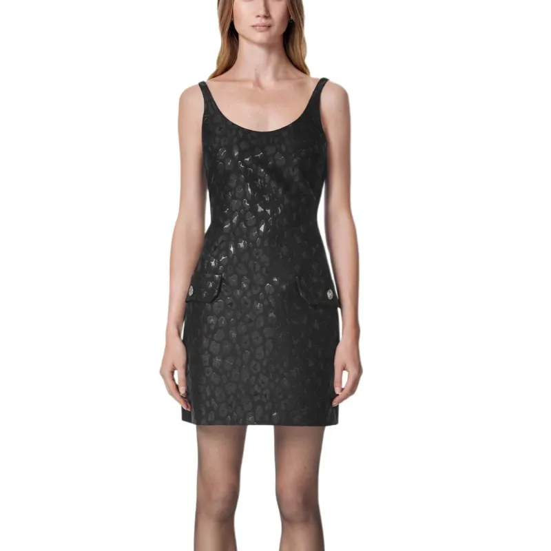 VERSACE Slip Dresses Women's Black-3