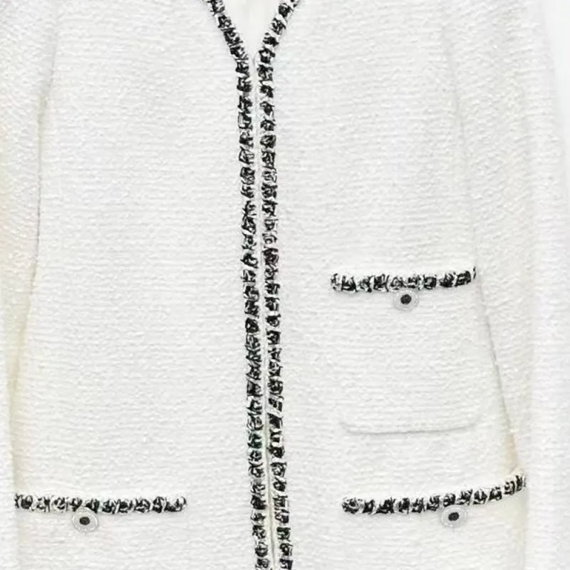 CHANEL 22 Spring And Summer Jackets Coats Women's White-2