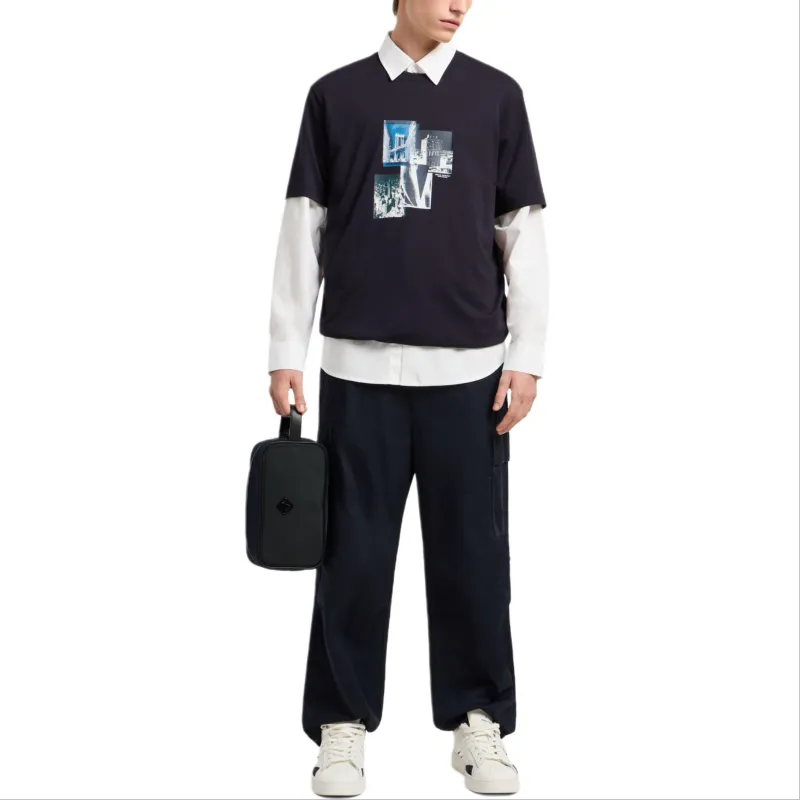 ARMANI EXCHANGEAE T Shirt Men's Blue-1