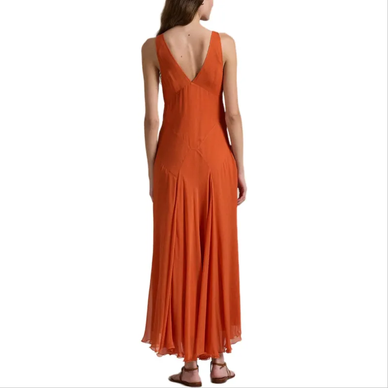Polo Ralph Lauren Sleeveless Dress Women's Orange-2