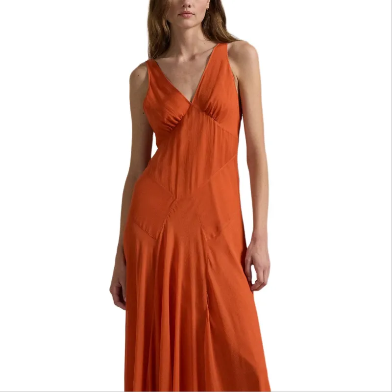 Polo Ralph Lauren Sleeveless Dress Women's Orange-3