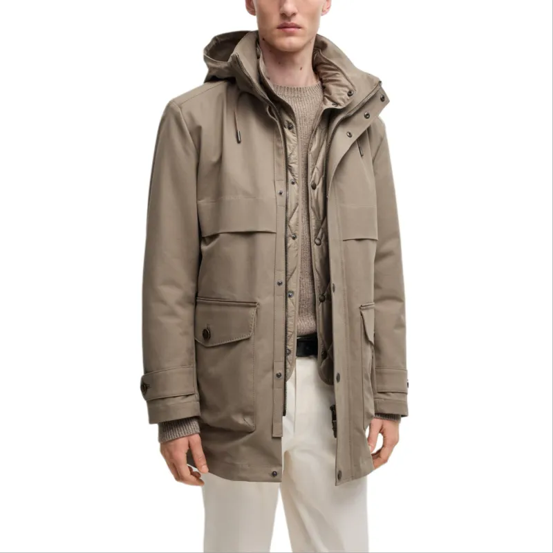 HUGO BOSS Down Jacket Men's Beige-3