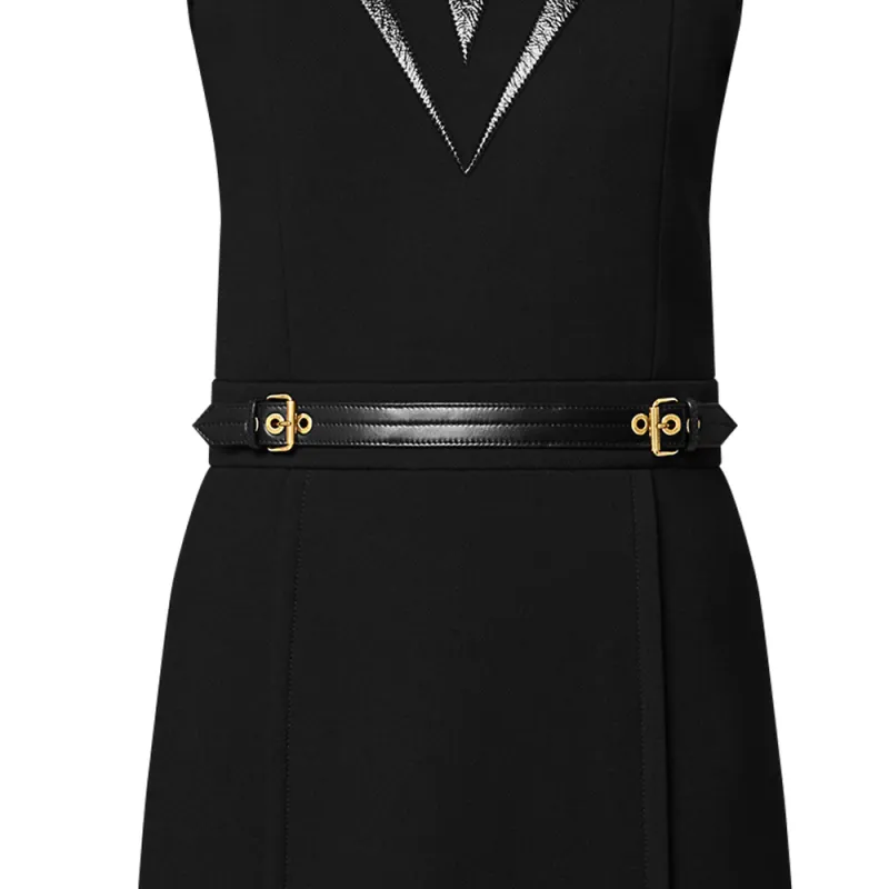 LOUIS VUITTON Belt Detail Fitted Dress-1