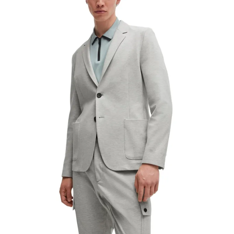 HUGO BOSS Business Suit Coat Men's Light Gray-1