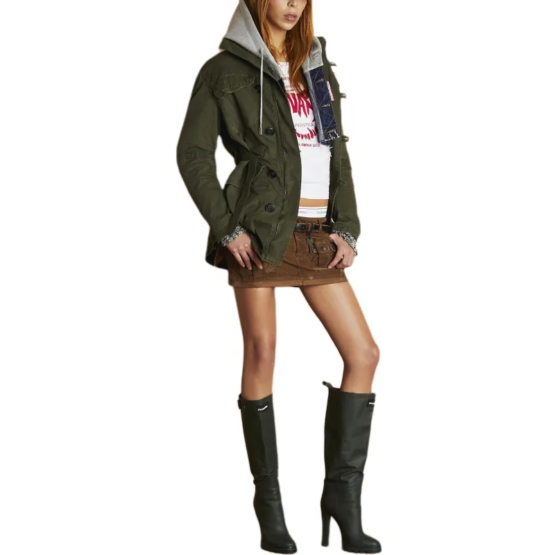 DSQUARED 2 Corduroy Cargo Mini Skirt-2