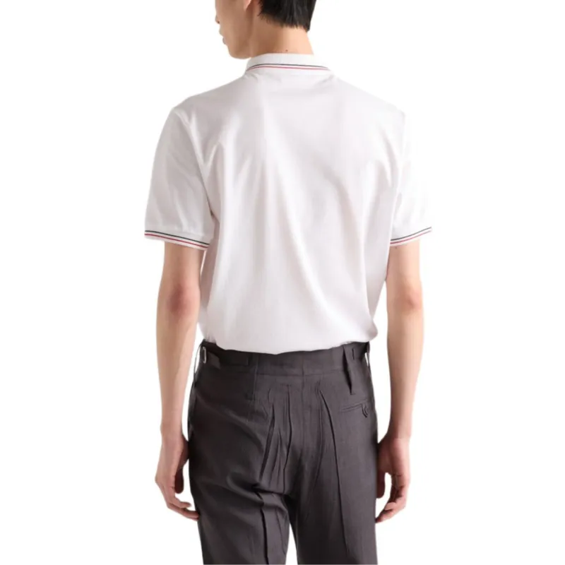 PRADA SS25 Polo Shirt Men's White-2