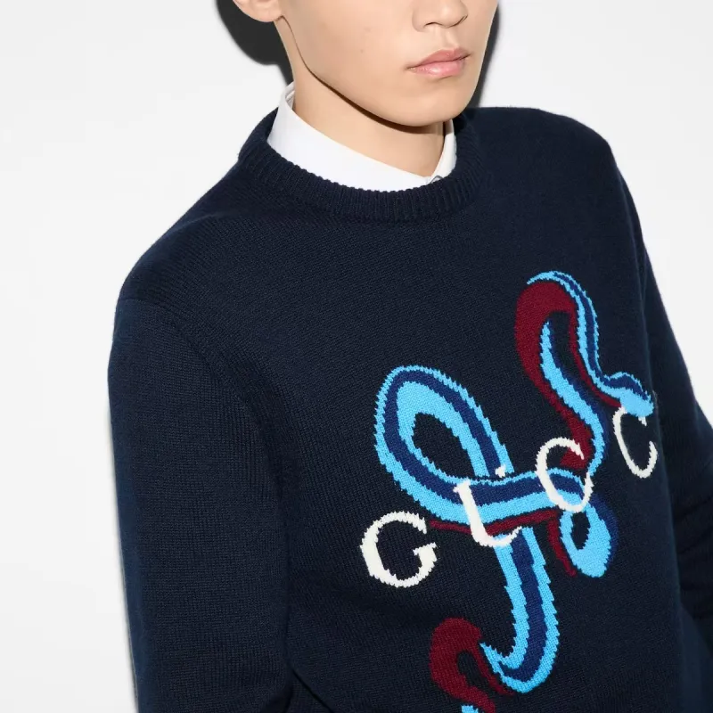 GUCCI Sweaters Men Blue-5