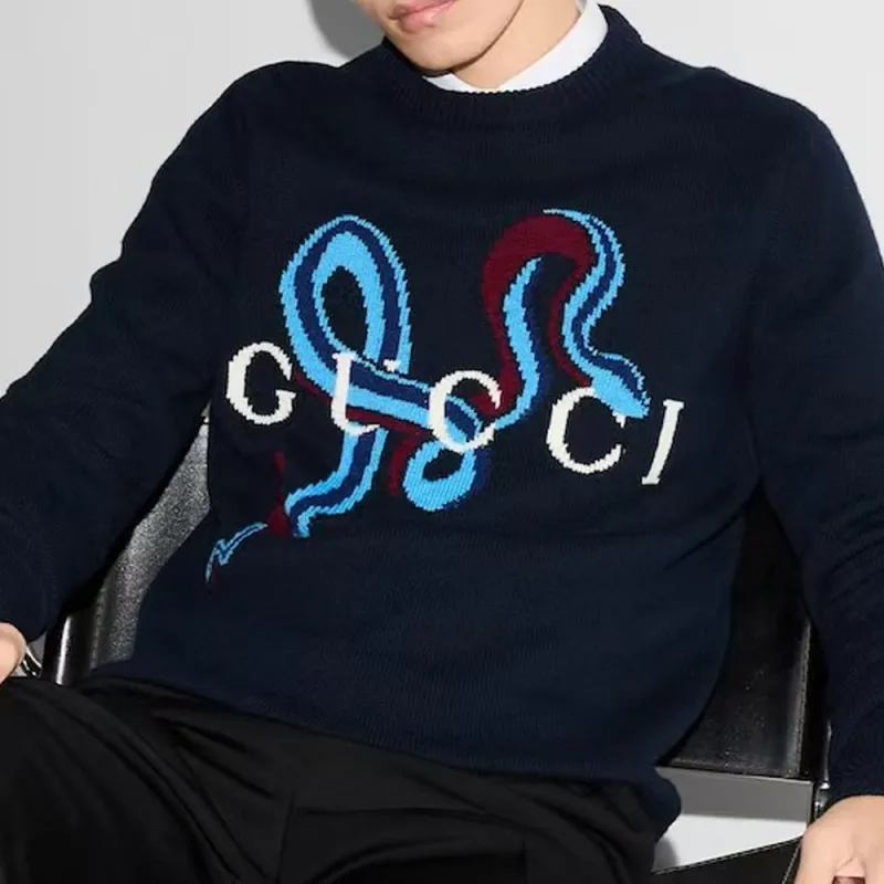GUCCI Sweaters Men Blue-4