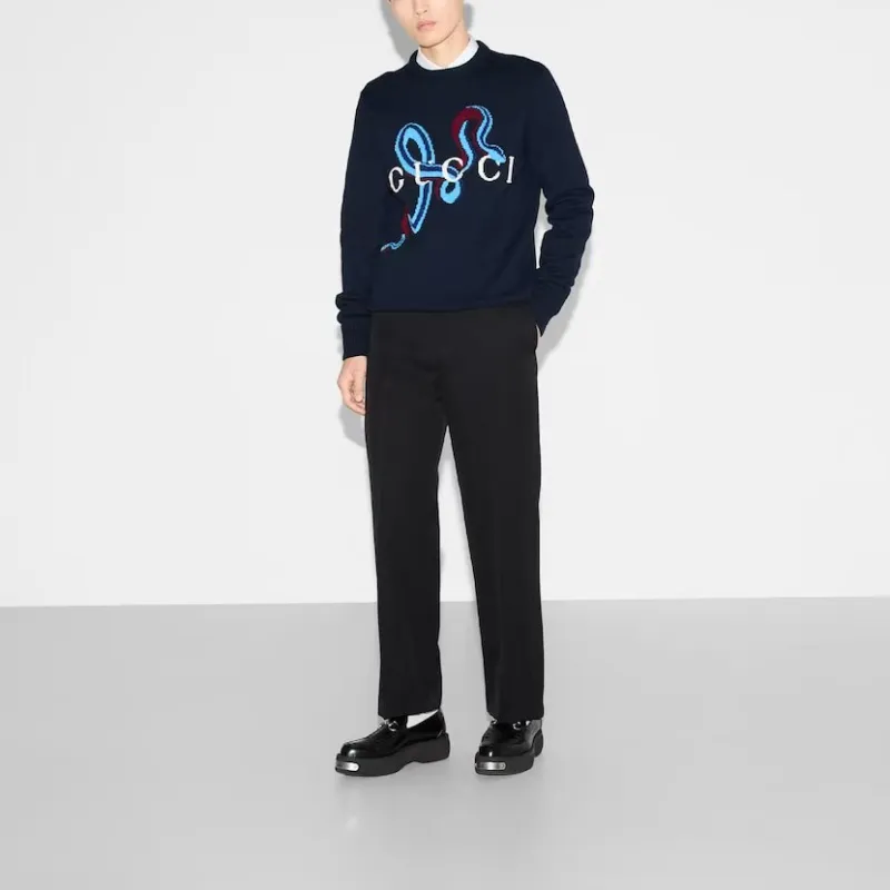 GUCCI Sweaters Men Blue-1