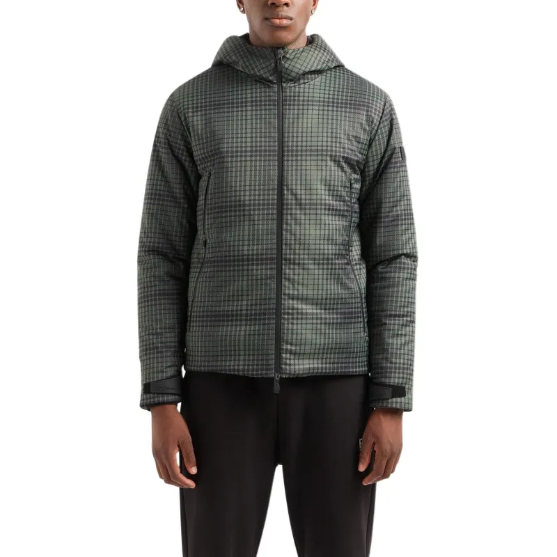 EMPORIO ARMANI Checkered Hooded Jacket-1