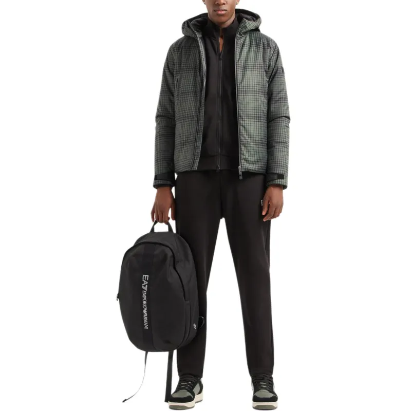 EMPORIO ARMANI Checkered Hooded Jacket-3