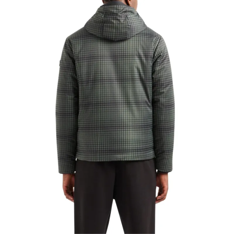 EMPORIO ARMANI Checkered Hooded Jacket-2