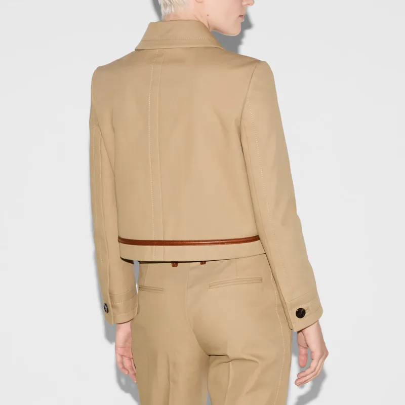GUCCI SS25 Jackets Coats Women's Khaki-4