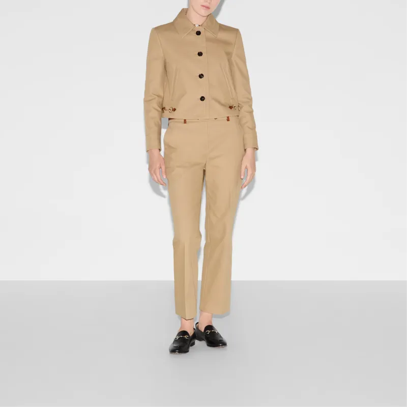 GUCCI SS25 Jackets Coats Women's Khaki-1