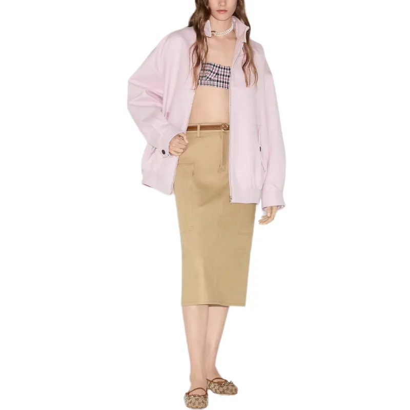 GUCCI SS25 Casual Long Skirt Women's Khaki-1