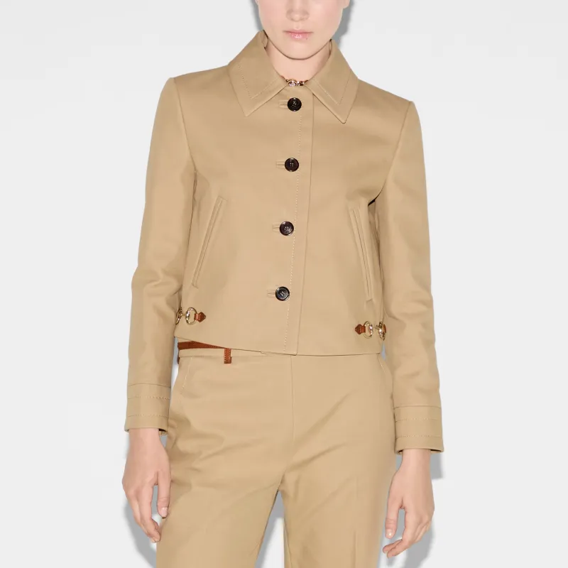 GUCCI SS25 Jackets Coats Women's Khaki-2