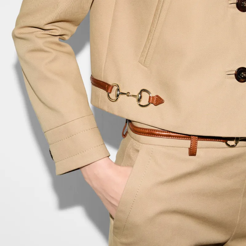 GUCCI SS25 Jackets Coats Women's Khaki-6