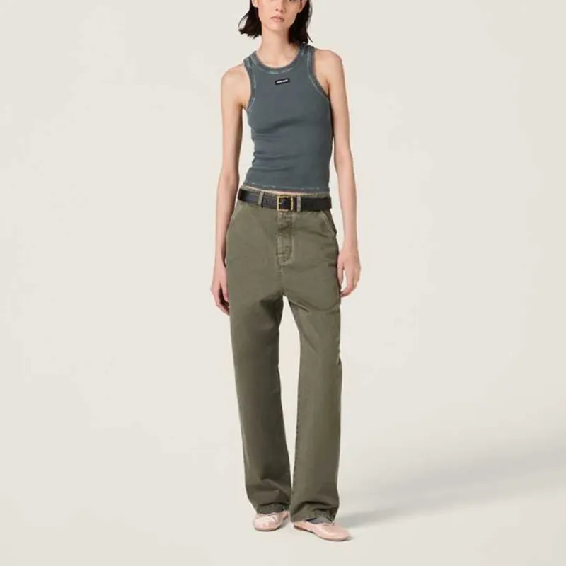 MIU MIU Sleeveless Ribbed Tank Top-2