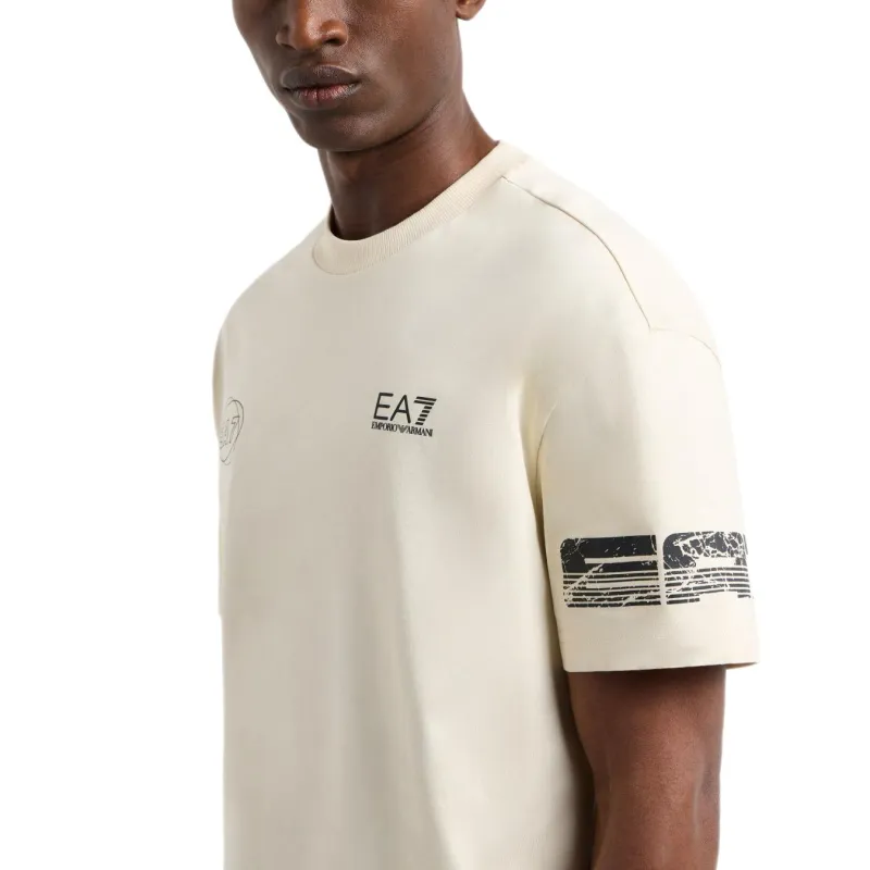 EMPORIO ARMANI EA7 T Shirt Men's Beige Yellow-4