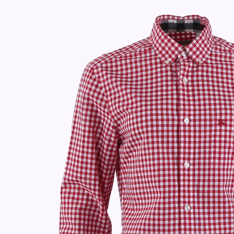 Burberry Shirts Men Red-2