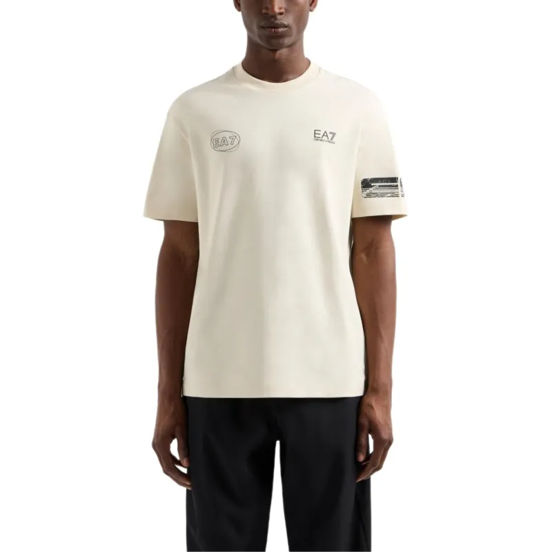 EMPORIO ARMANI EA7 T Shirt Men's Beige Yellow-1