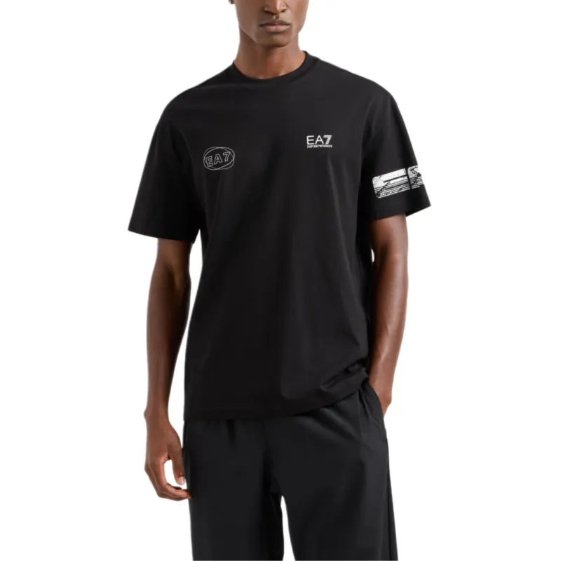 EMPORIO ARMANI Graphic print Cotton T shirt-1