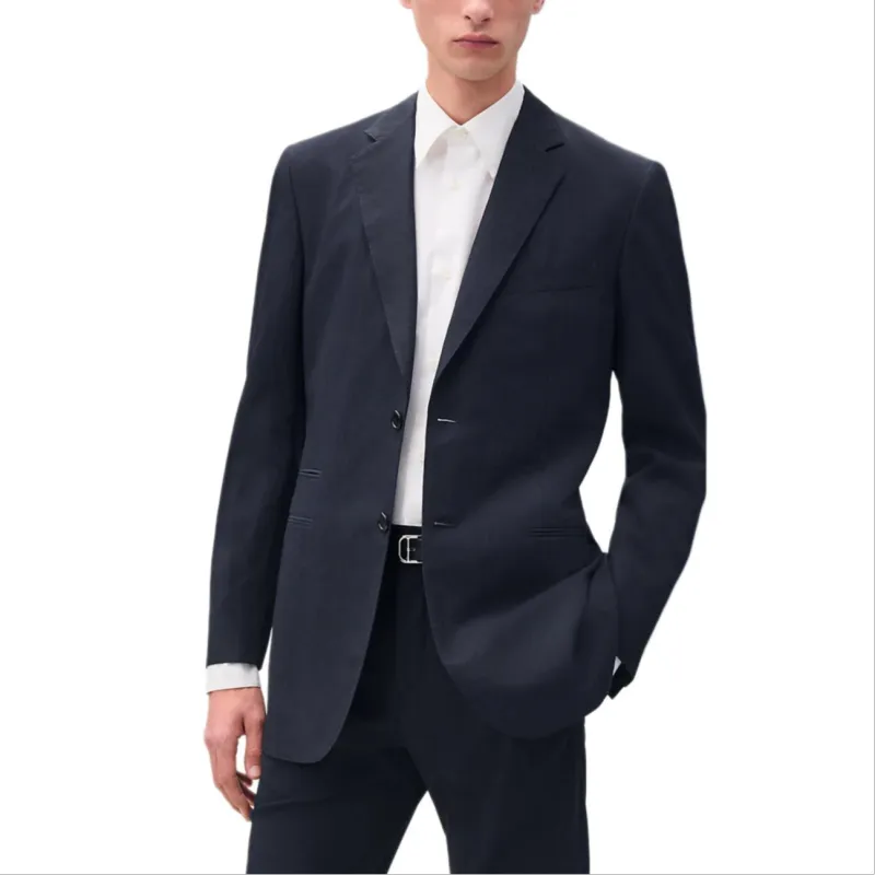 HERMES Business Suits Coats Men's Ocean Blue-2