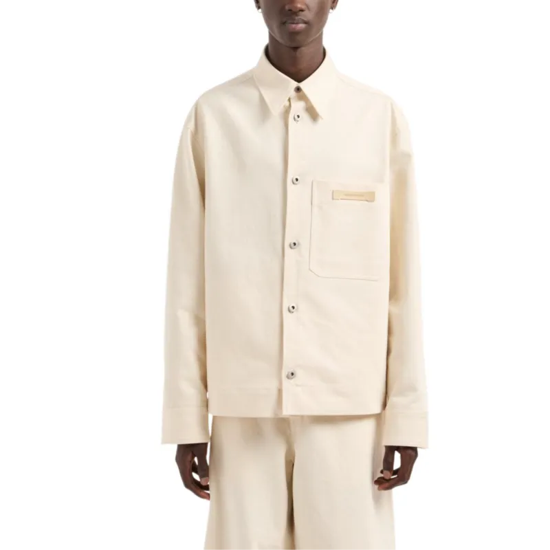 EMPORIO ARMANI Logo Patch Button Up Jacket-2