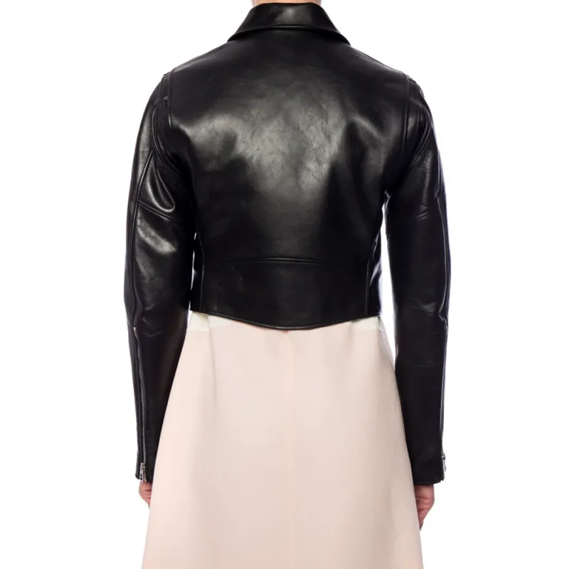 Bottega Veneta Leather Jacket Women's Black-3