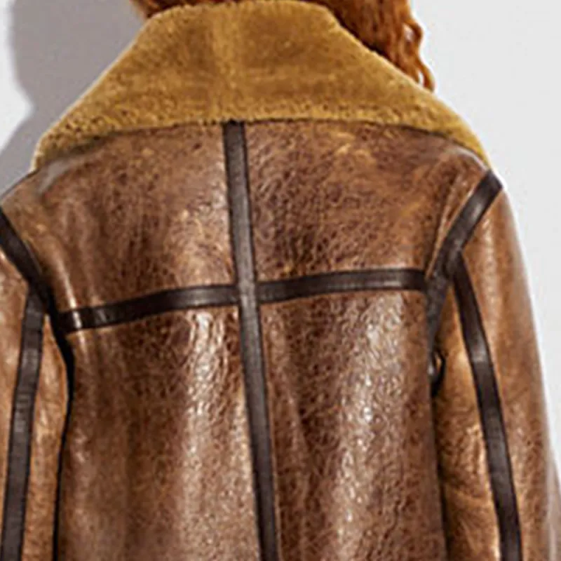 COACH Leather Jackets Women's Khaki-4