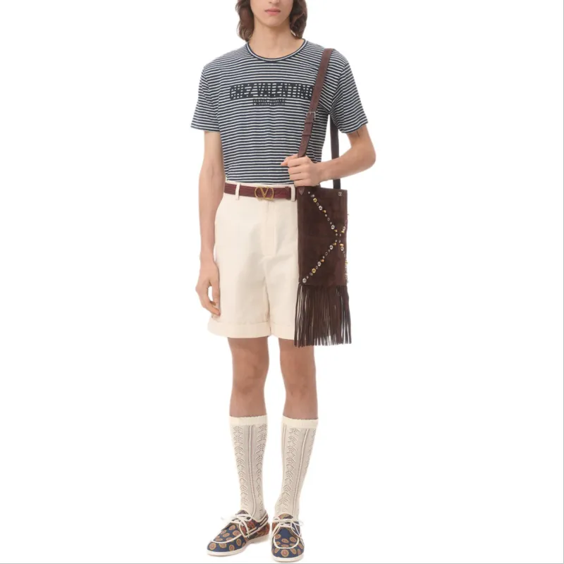 Valentino Striped Crewneck T Shirt-2