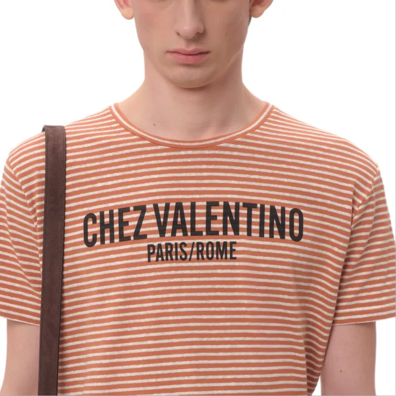 Valentino Striped Crewneck T Shirt-6