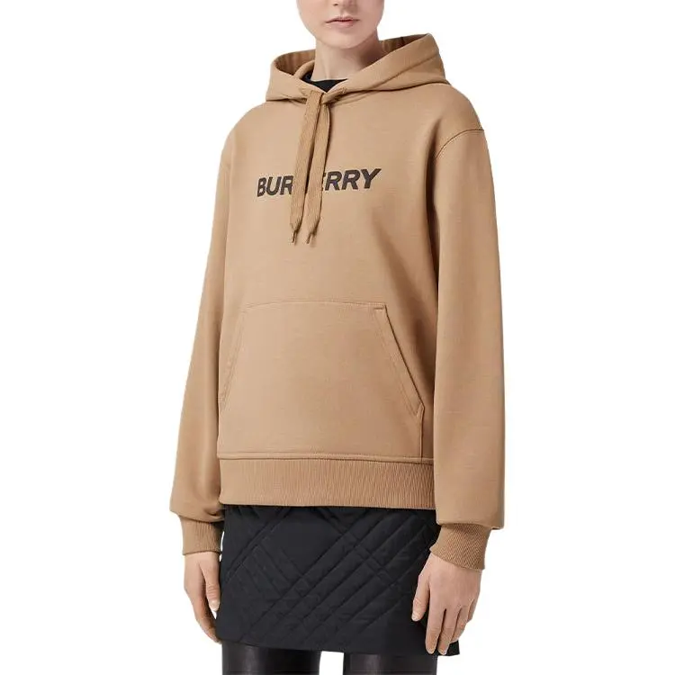 Burberry Logo Detailed Drawstring Hoodie-3