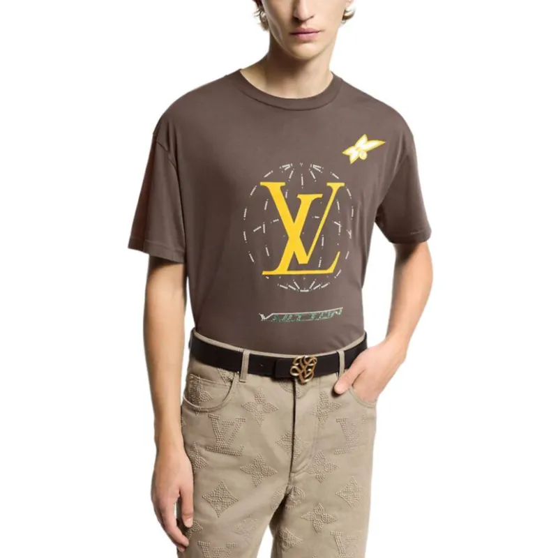 LOUIS VUITTON Washed Embellished Cotton T-Shirt-1