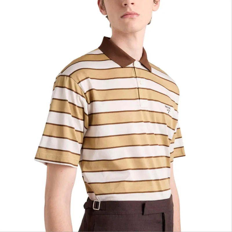 PRADA Polo Shirts Men Camel-2
