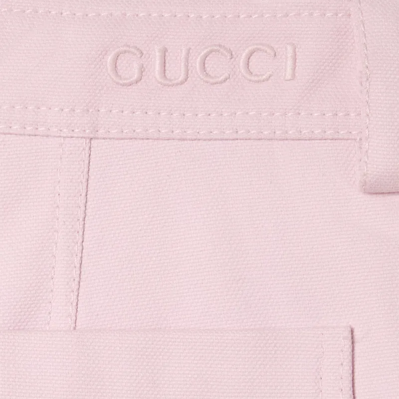 GUCCI Embossed Canvas Cargo Pants-5
